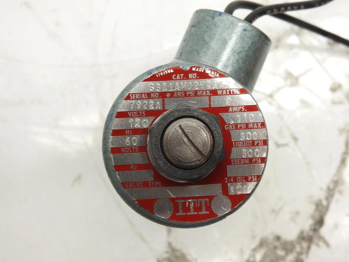 New Genuine ITT S311AM02V2AC9 Solenoid Valve 120V 60Hz
