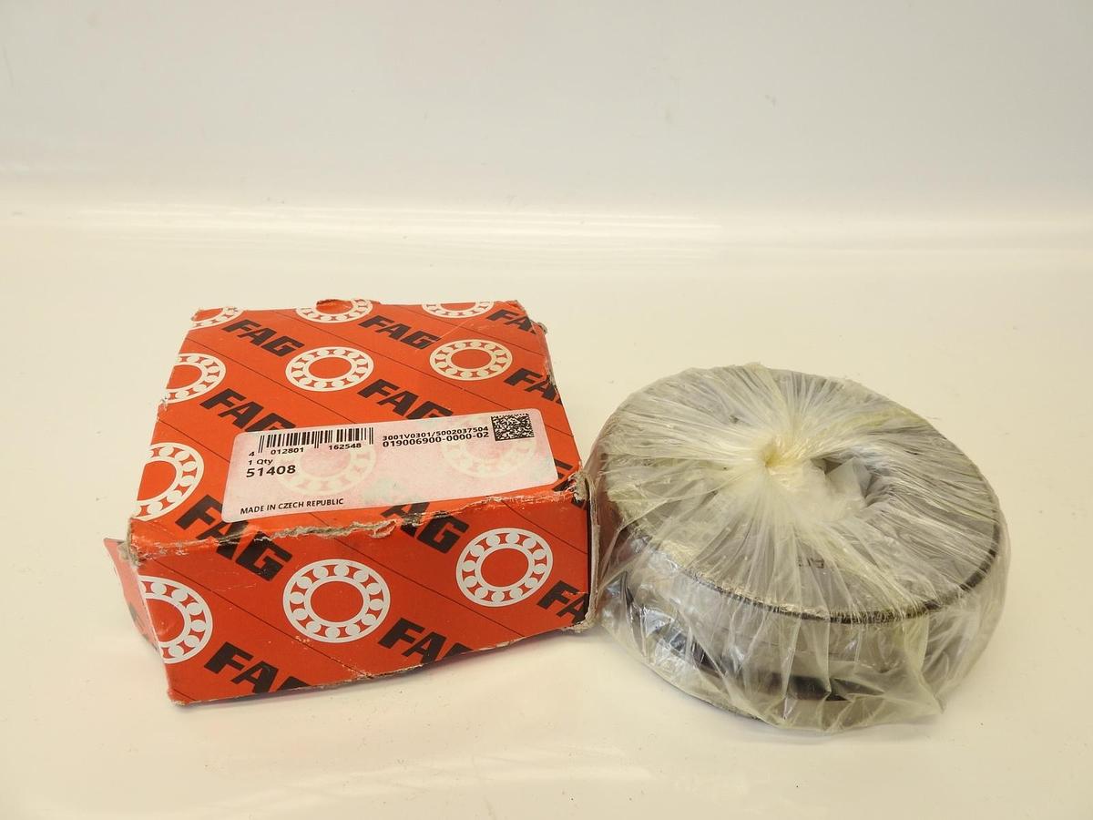 New FAG 51408 Thrust Ball Bearings 40x90x36mm.