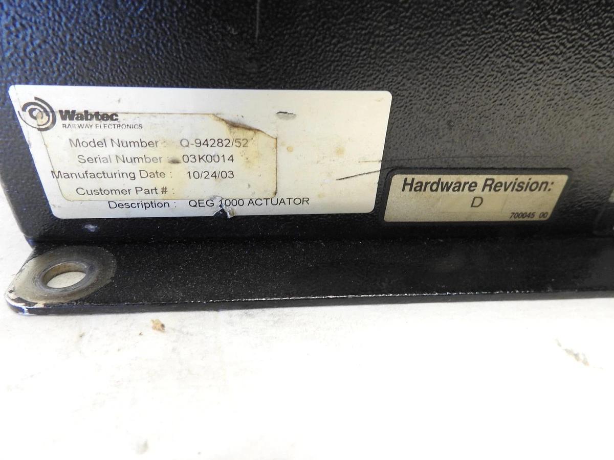 AS IS ACTUATOR CONTROL UNIT, QES Wabtec Q-94282/52