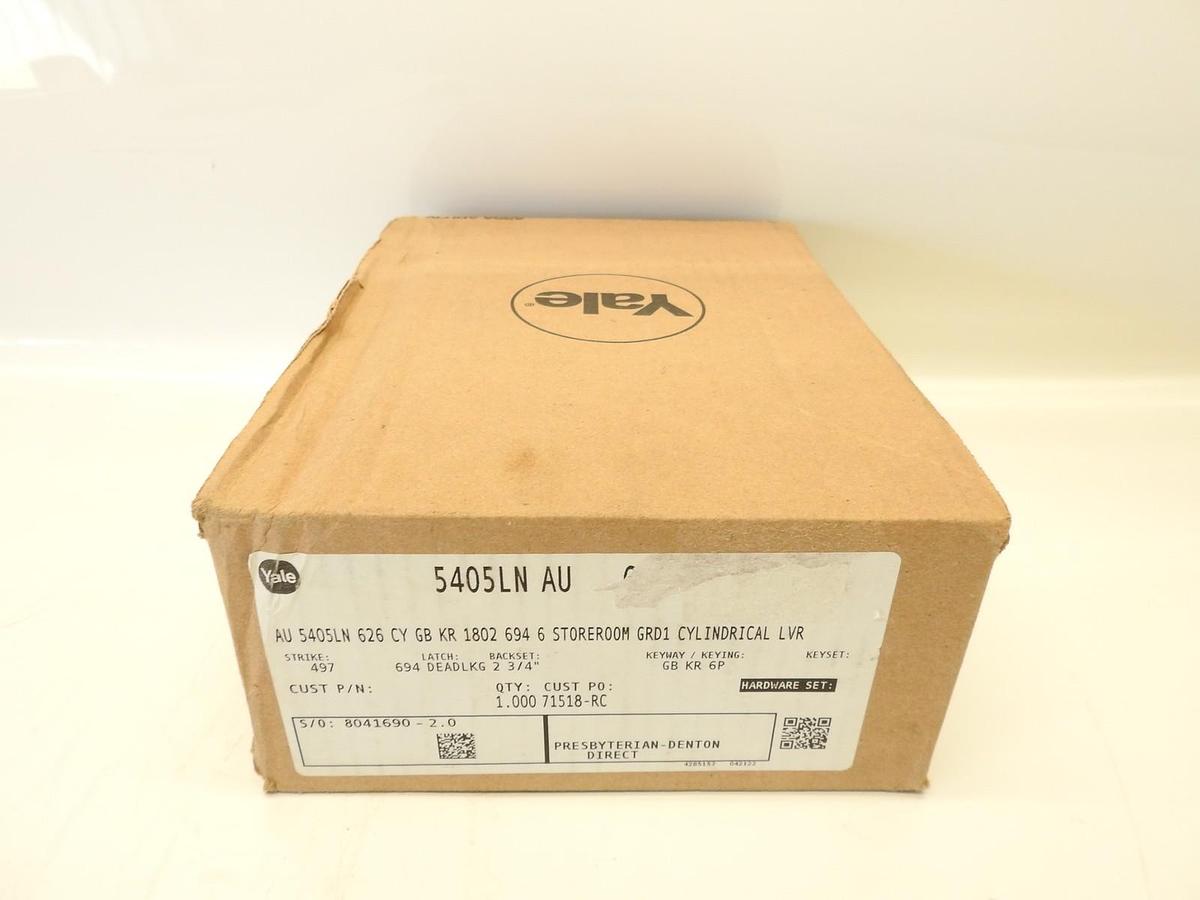 NEW Yale 5405LN AU 626 Heavy Duty Cylindrical Lever Lockset-Grade 1