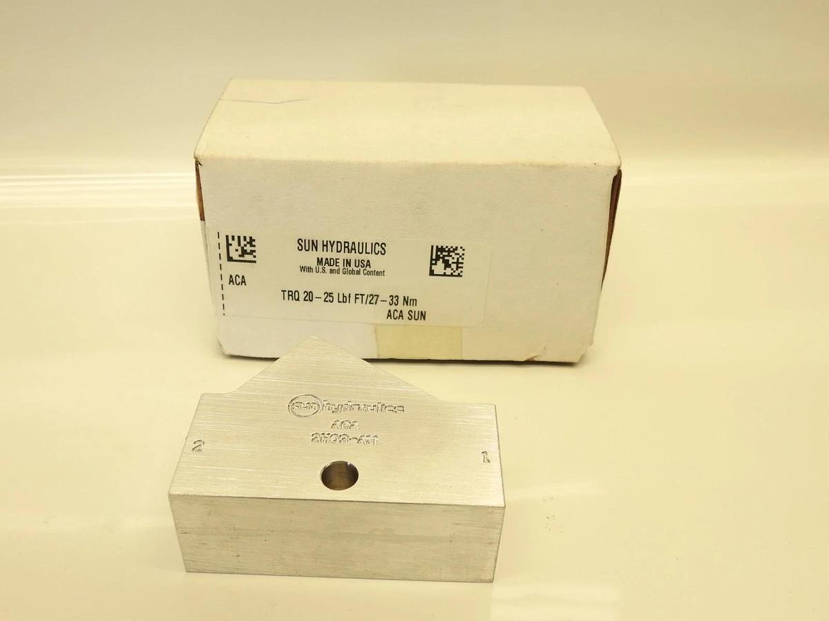 Sun Hydraulics TRQ 20-25 Lbf FT/27-33 Nm ACA 2H03-AM NPT Ports 1/4" Manifold