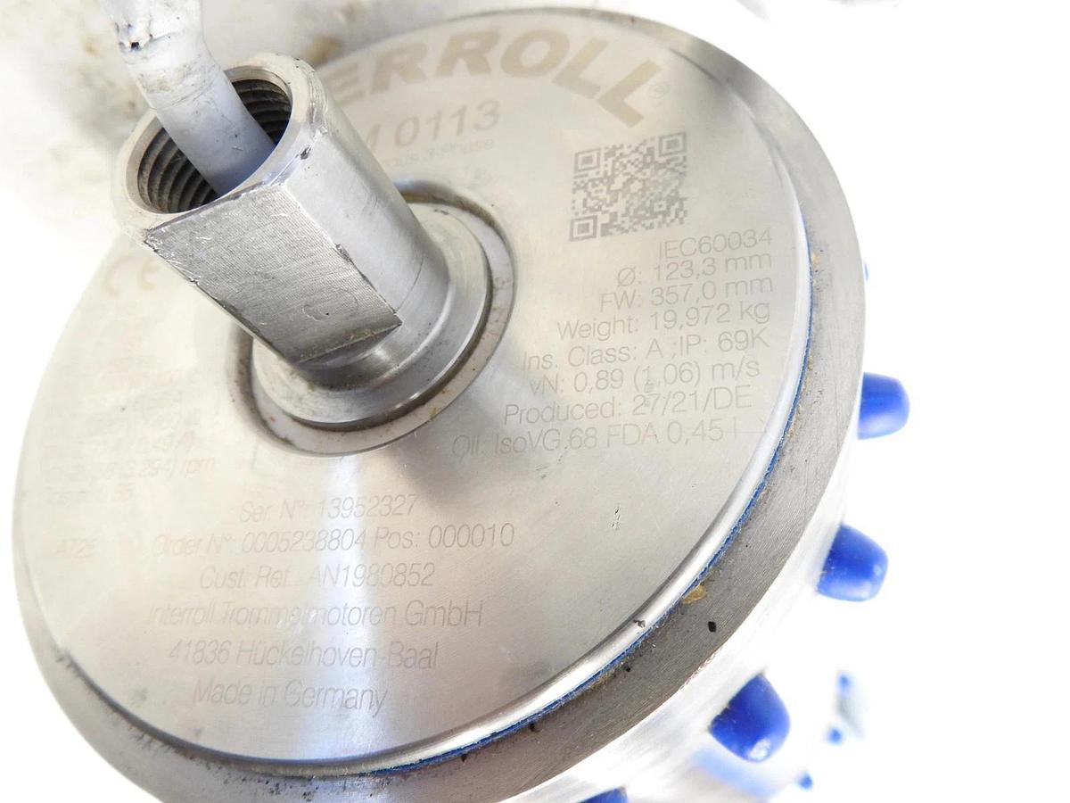 New Interroll DM0113 Drum Motor 5" Motorized Lagged Drive Pulley 230/460V 3PH