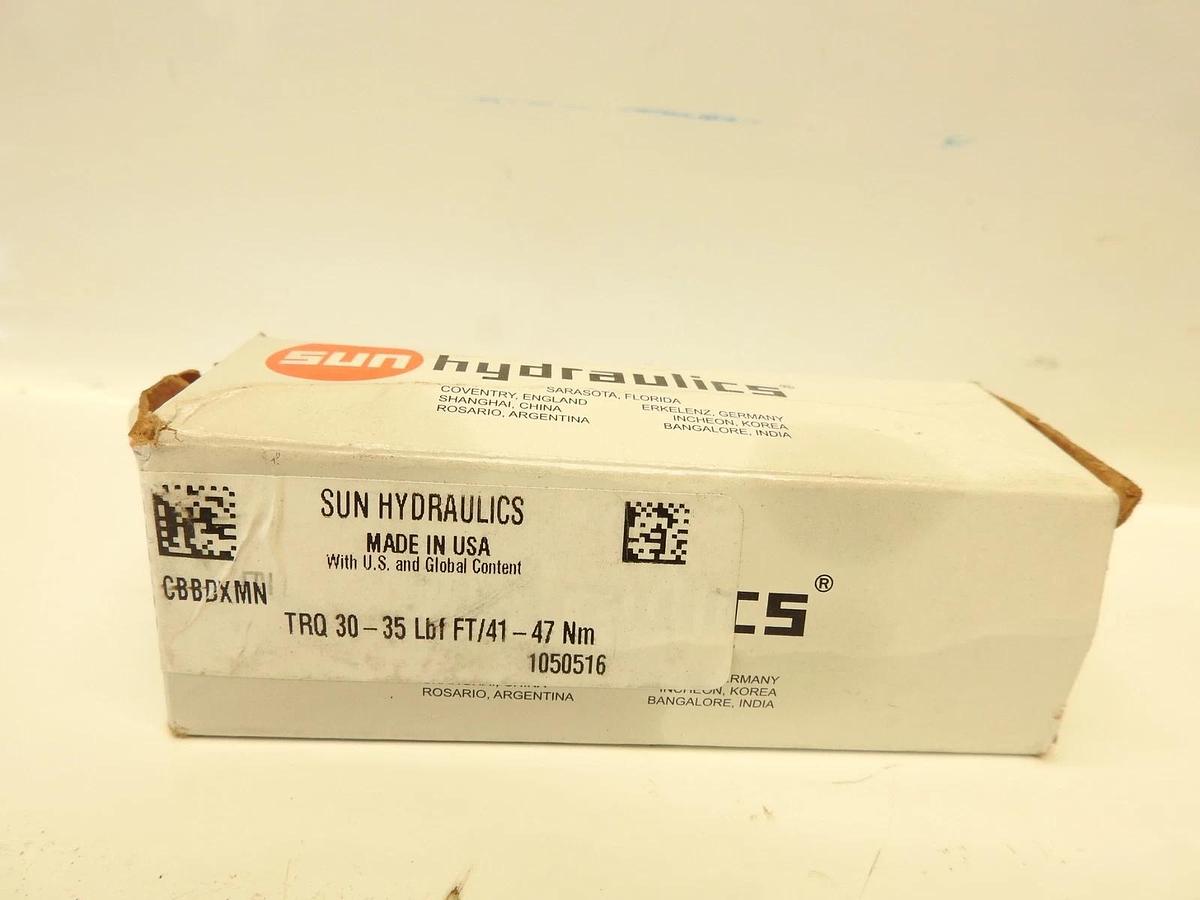 New Oem Sun Hydraulics CBBDXMN CARTRIDGE VALVE TRQ 30-35 LBF FT/41-47Nm
