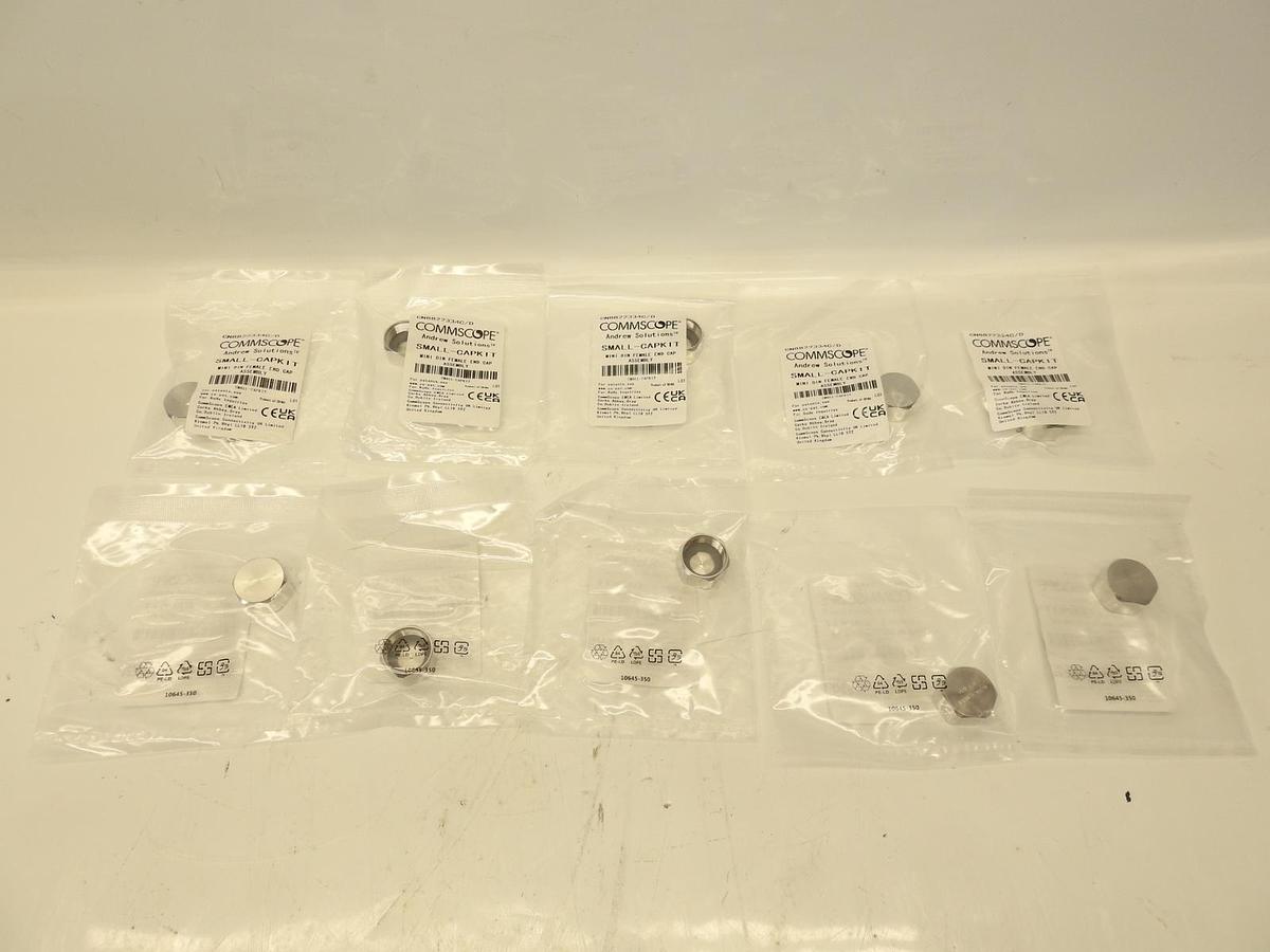 Lot Of 10 CommScope Female End Cap 4.3-10 Series 4.1-9.5 DIN 5-8N/M Small-CAPKIT