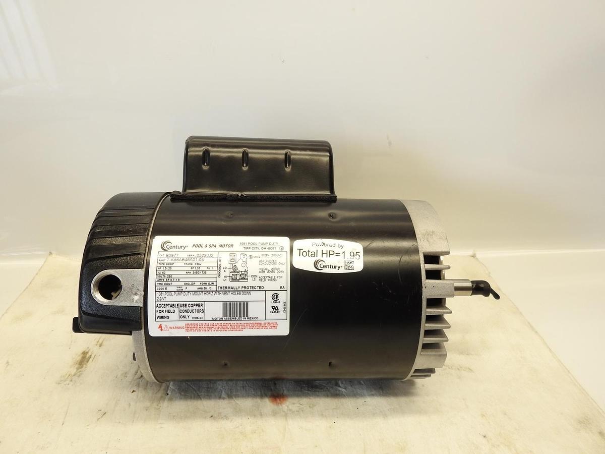 New Genuine Century Motors UB2977 B2977 Induction Pool Pump Motor