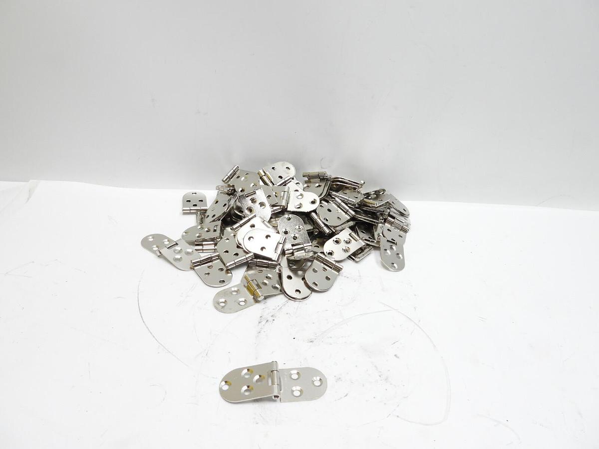 Lot Of 100 New 90 Degree Solid Hinge Cabinet Door Hinges, Flush Cabinet Hinge