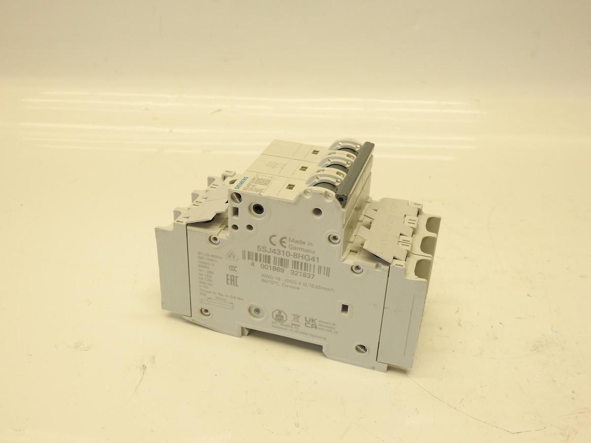 Siemens Miniature Circuit Breaker 3 Pole 240VAC 5SJ4310-8HG41