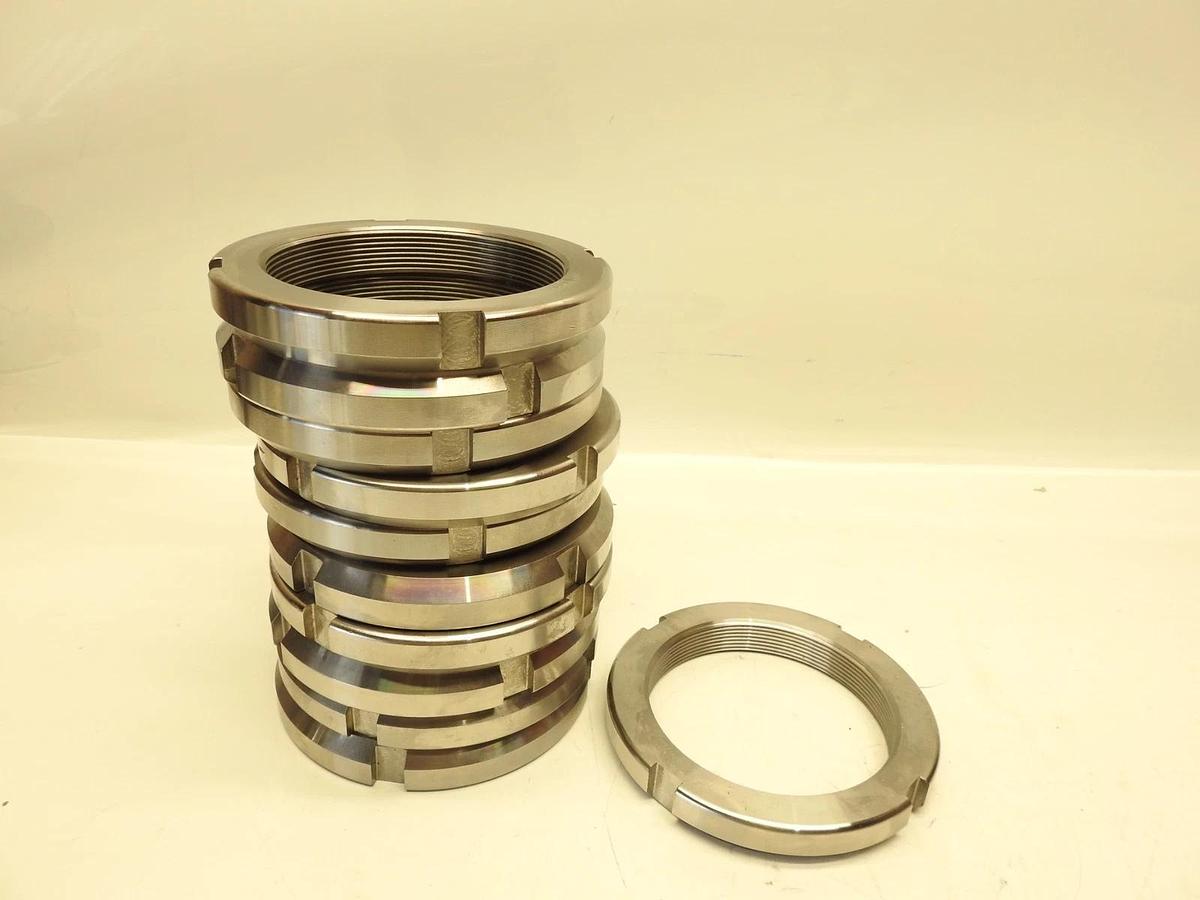 Lot Of 11 AN21 Bearing Lock Nut 5-7/16" OD 5" Face Dia 3/4" W 4.122-12 Thread BO