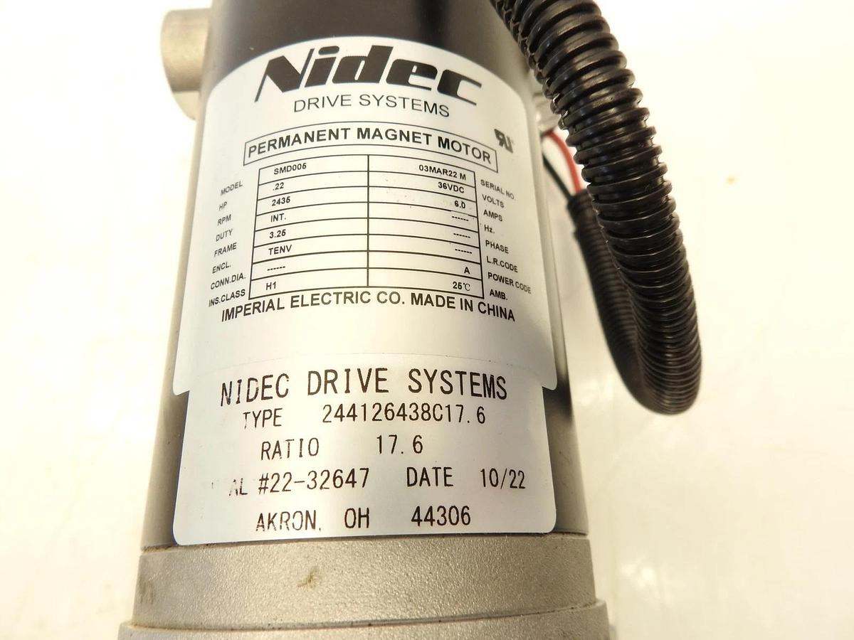 New Nidec Drive Systems SMD005 Transaxle 2435 RPM 36VDC  6 Amps .22HP  244126438