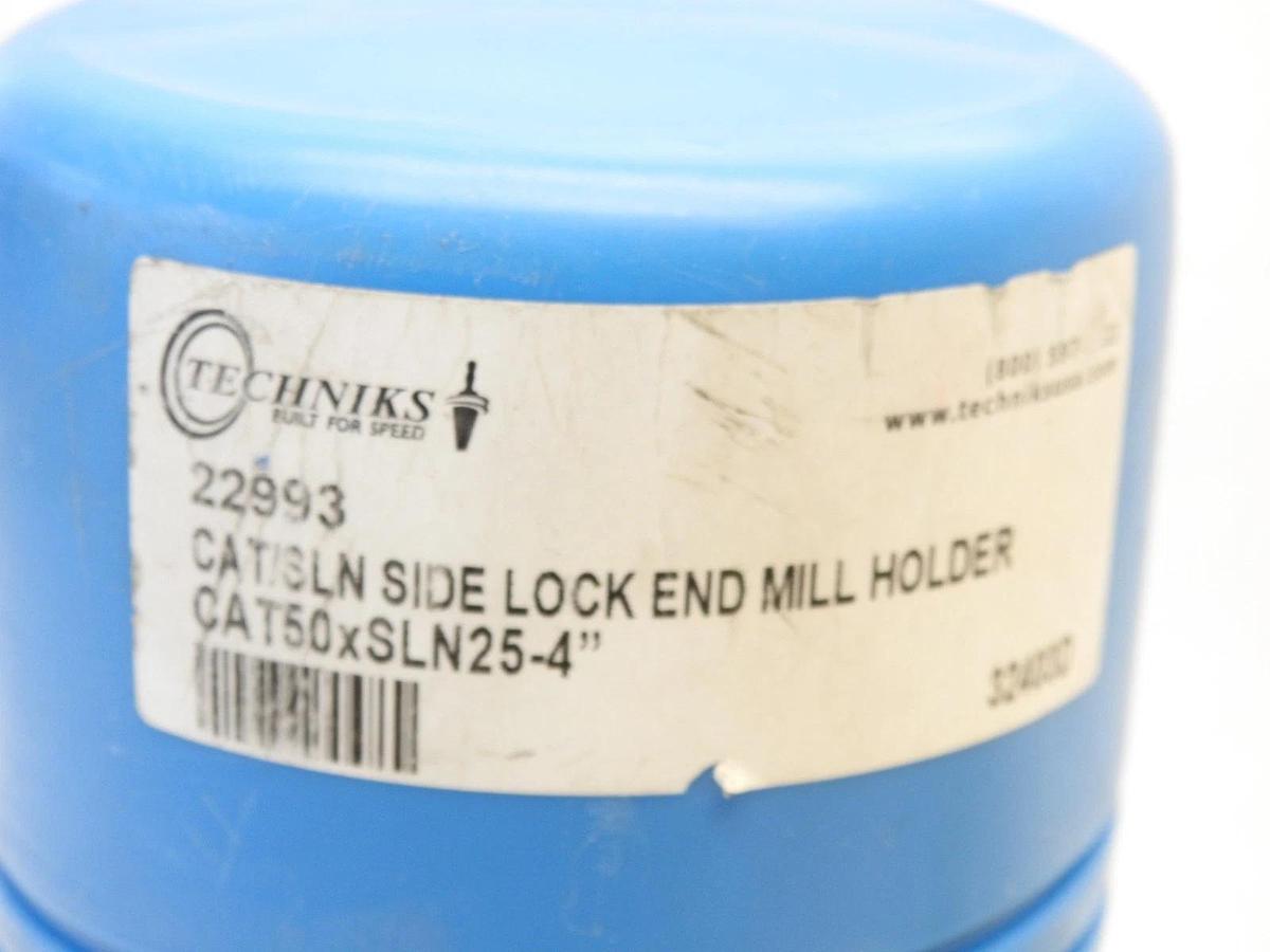 Techniks 22993 CAT/SLN SIDE LOCK END MILL HOLDER CAT50xSLN25-4"