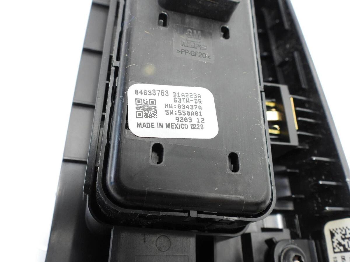 OEM GM 84633763 SWITCH ASM-FRT S/D WDO CONT *JET BLACK