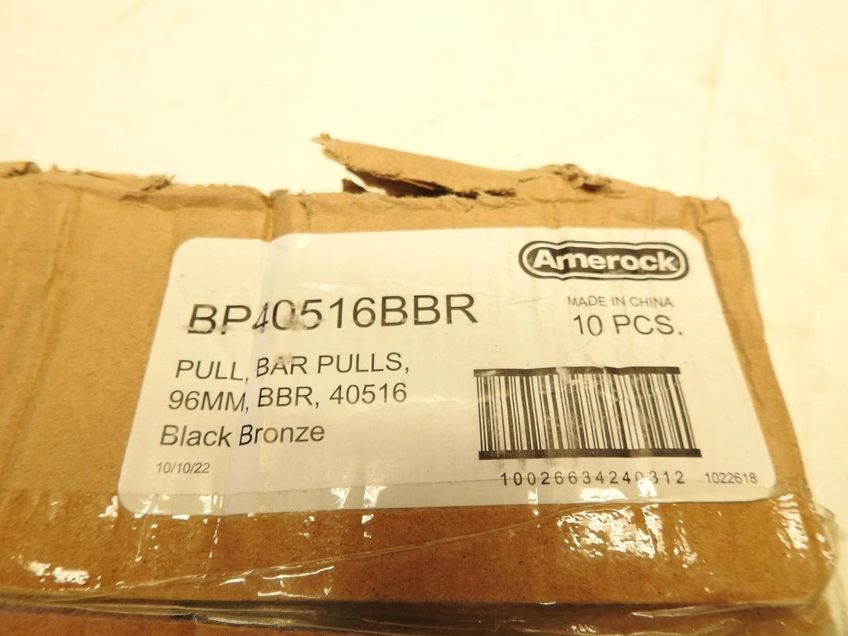 10PK Amerock BP40516BBR Cabinet Pull | Black Bronze | 3-3/4 inch Center to Cente