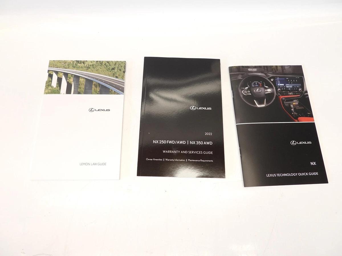 New Oem Lexus Manual Book NX 250 FWD/AWD  NX 350 AWD 2022