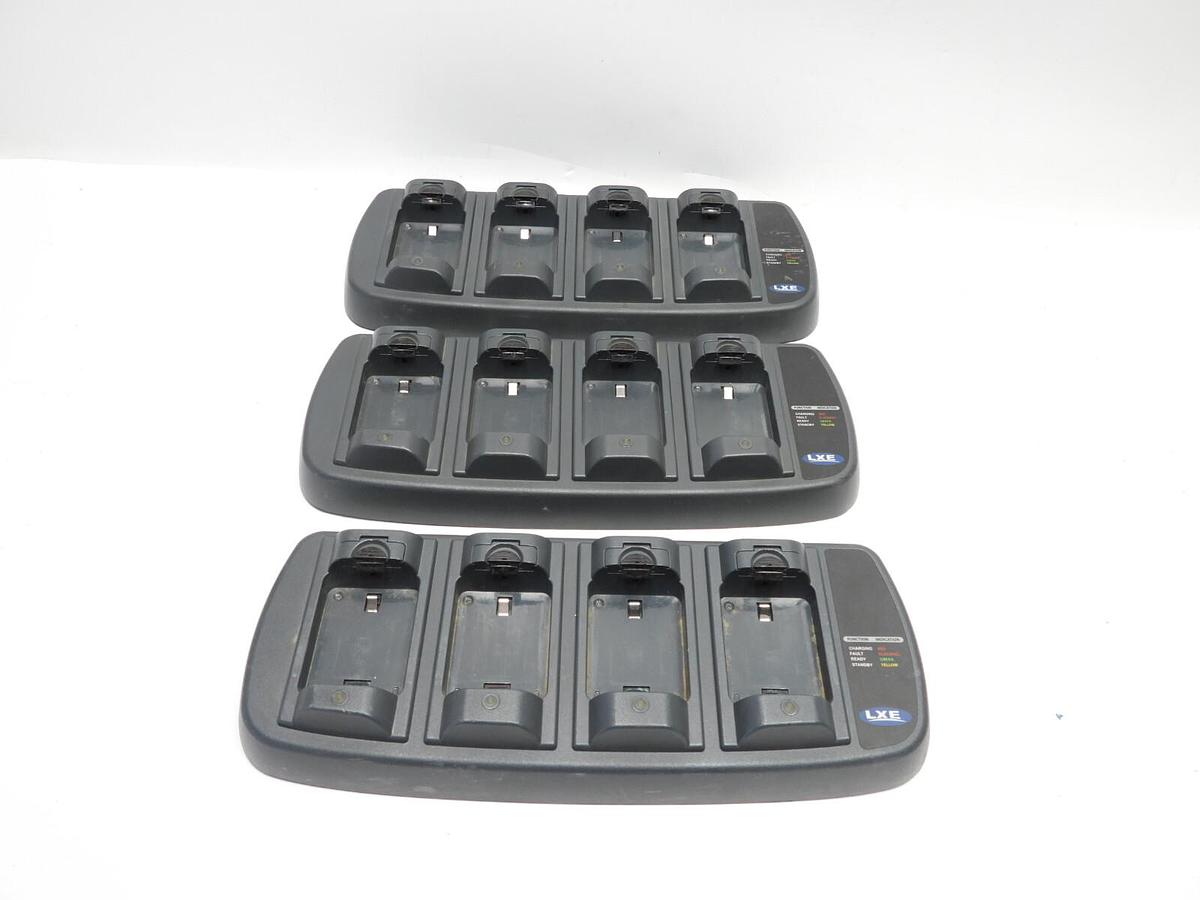 Lot Of 3 LXE MX8A385CHGR4 4-Bay Battery Charger For LXE MX8