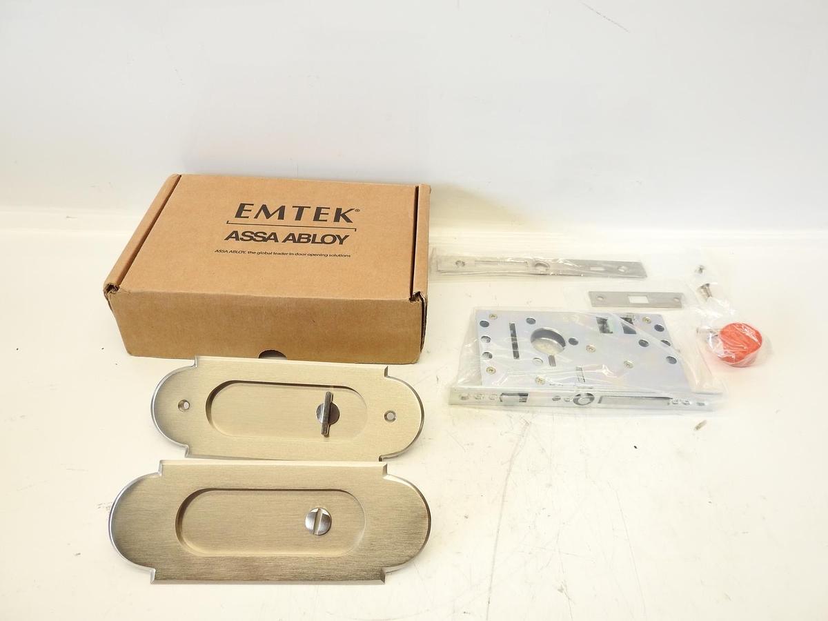 Privacy Pocket Door Mortise Lock in Satin Nickel For 1 3/4" Door