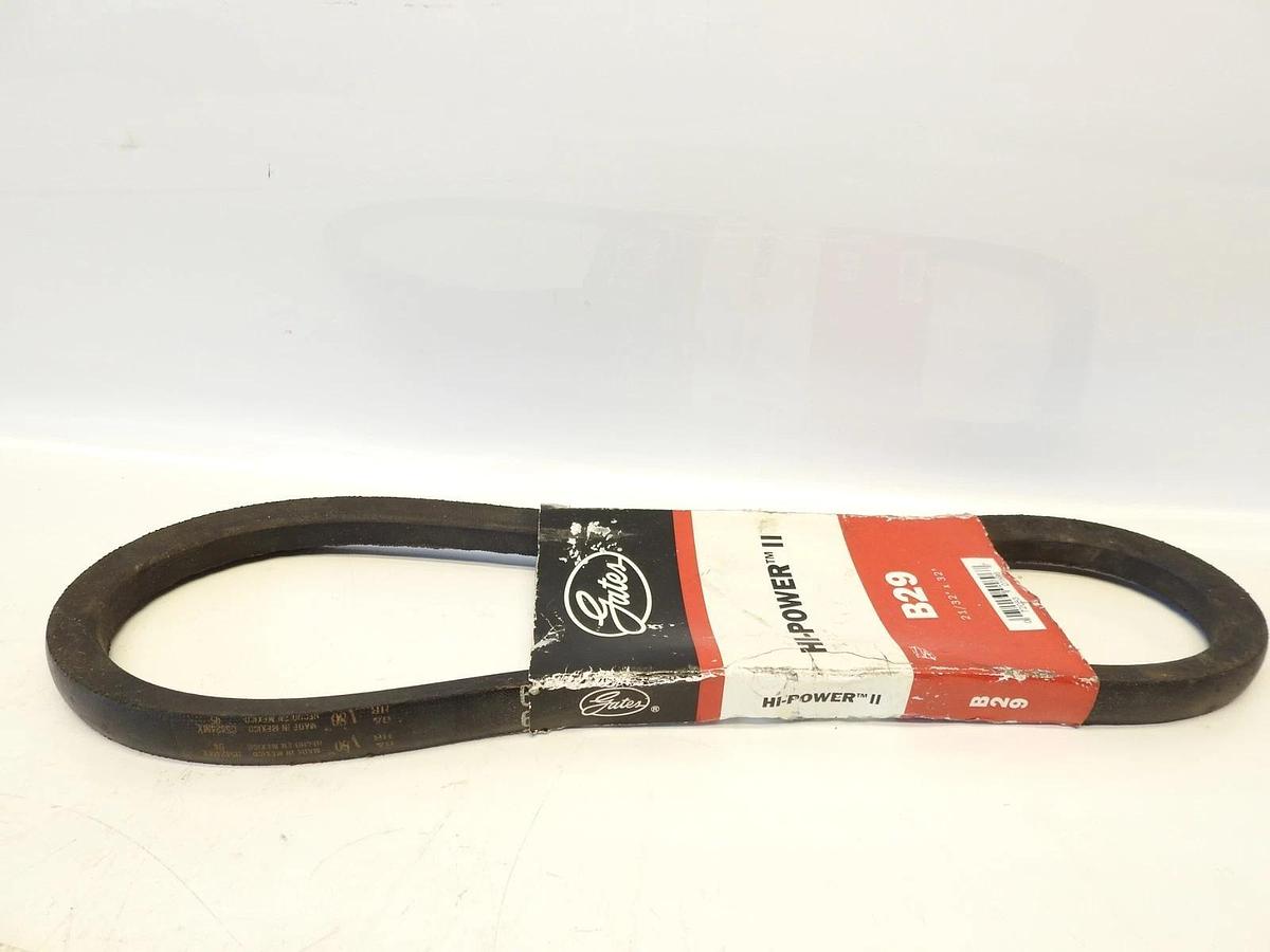 GATES Wedge V-Belt: B29, 32 in Outside Lg, 21/32 in Top Wd, 13/32 in Thick, Poly