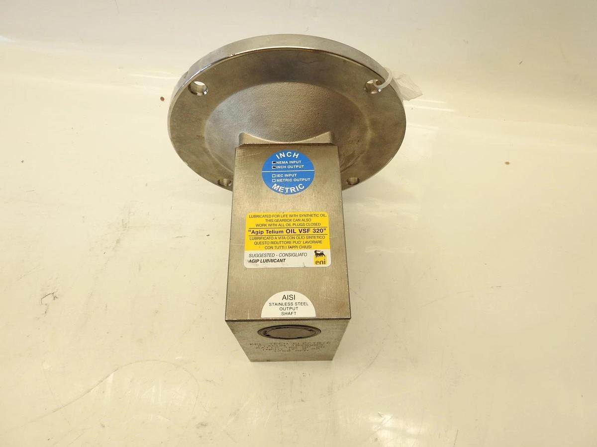 Kel-Tech Stainless Steel Gear Motor PI45UN Ratio 102 DP 2G Input .33HP 1750 RPM