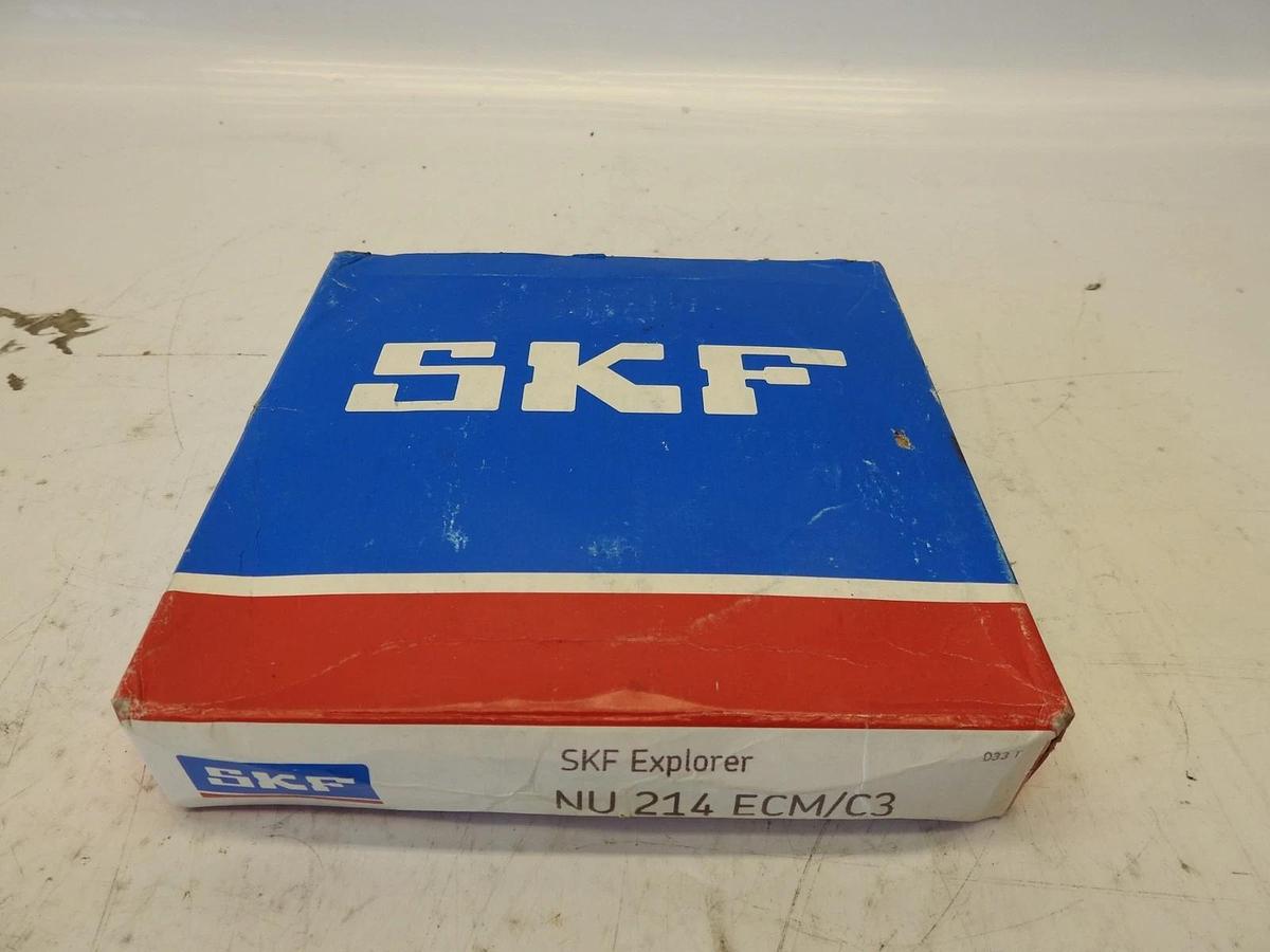 New Genuine SKF NU 214 ECM/C3 Cylindrical Roller Bearing