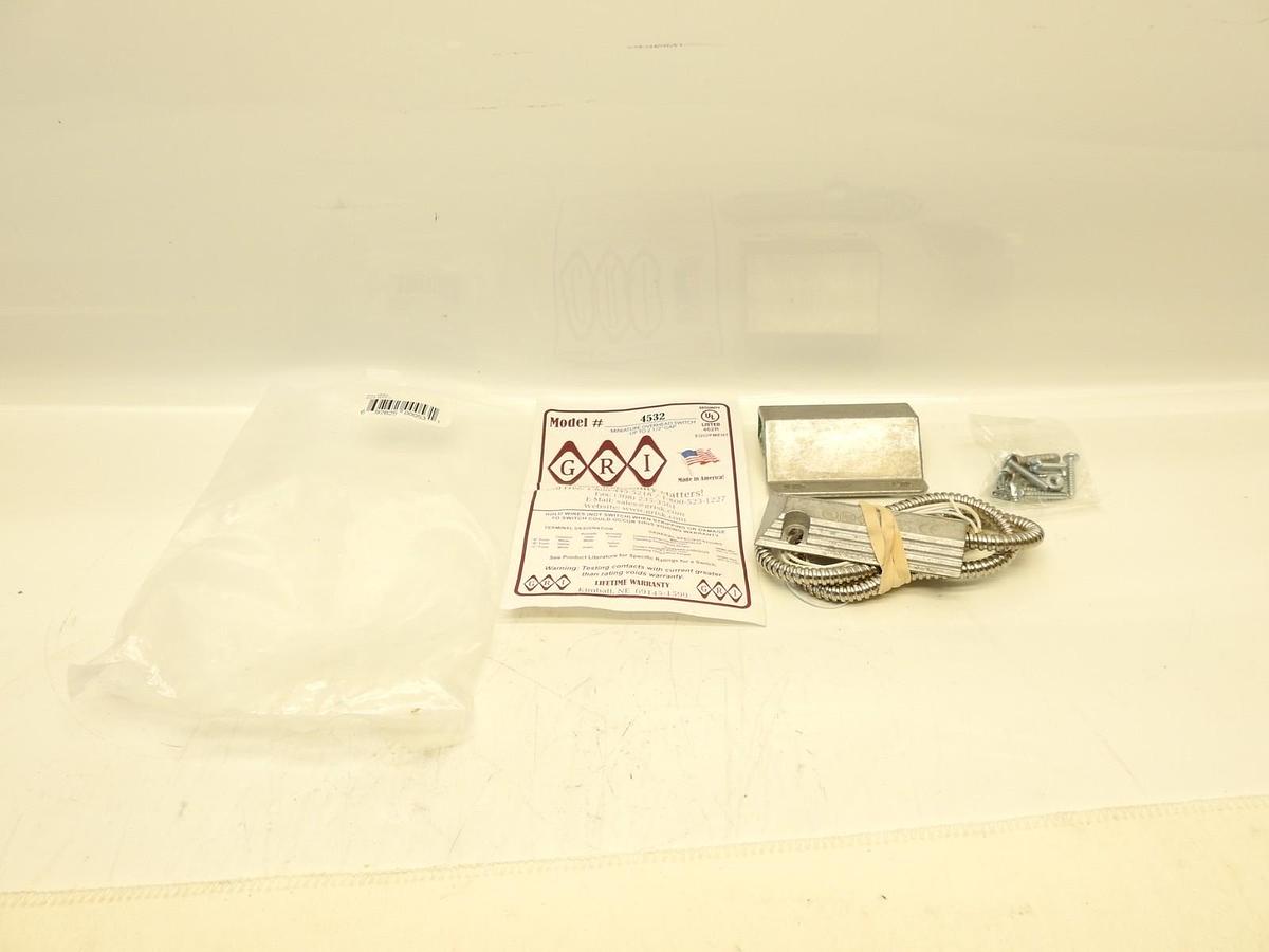 New GRI 4532 Miniature Overhead Door Contact Closed Loop Up to 2.5" Gap