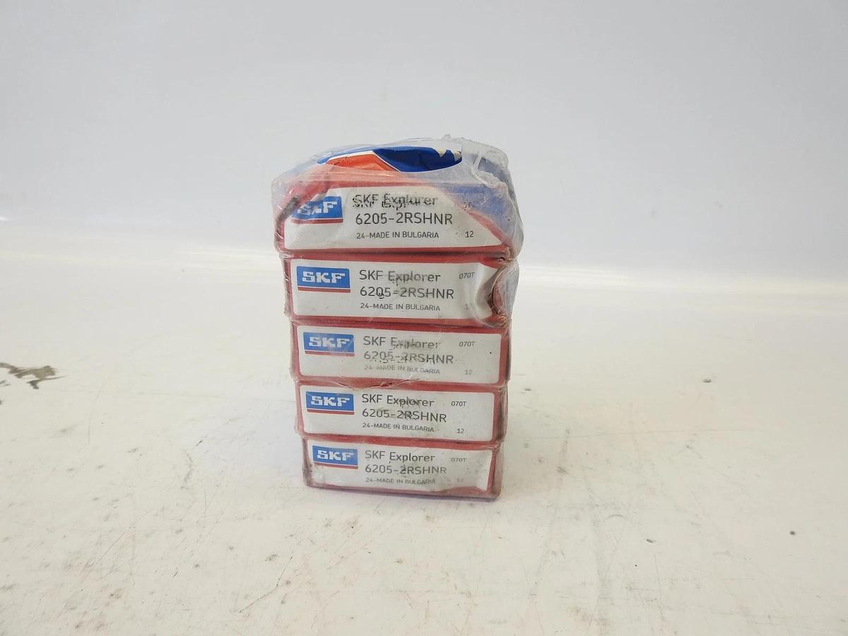 (5 Pk) 62052RSRNR Sealed Snap Ring Deep Groove Ball Bearing 25x52x15mm