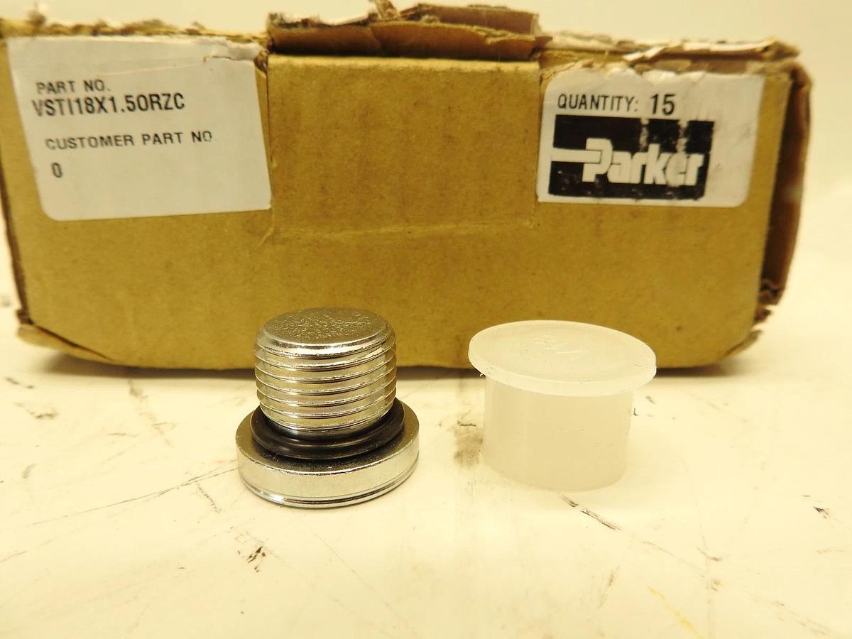 Lot Of 15 Oem Parker VSTI18X1.50RZC Steel Blanking Plug