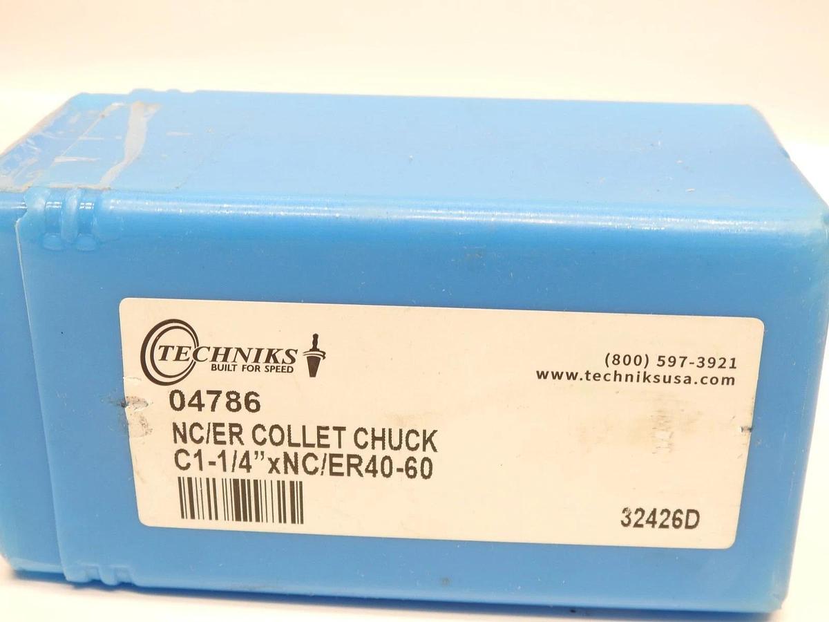 TECHNIKS Collet Chuck Extension: ER40, 1 1/4 in Shank Dia, 60 mm Projection