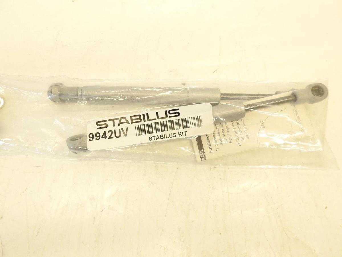1 PAIR OF STABILUS GAS SPRING FLAP STAY WITH DAMPER STAB-O-SHOC SILVER ST9942UV*