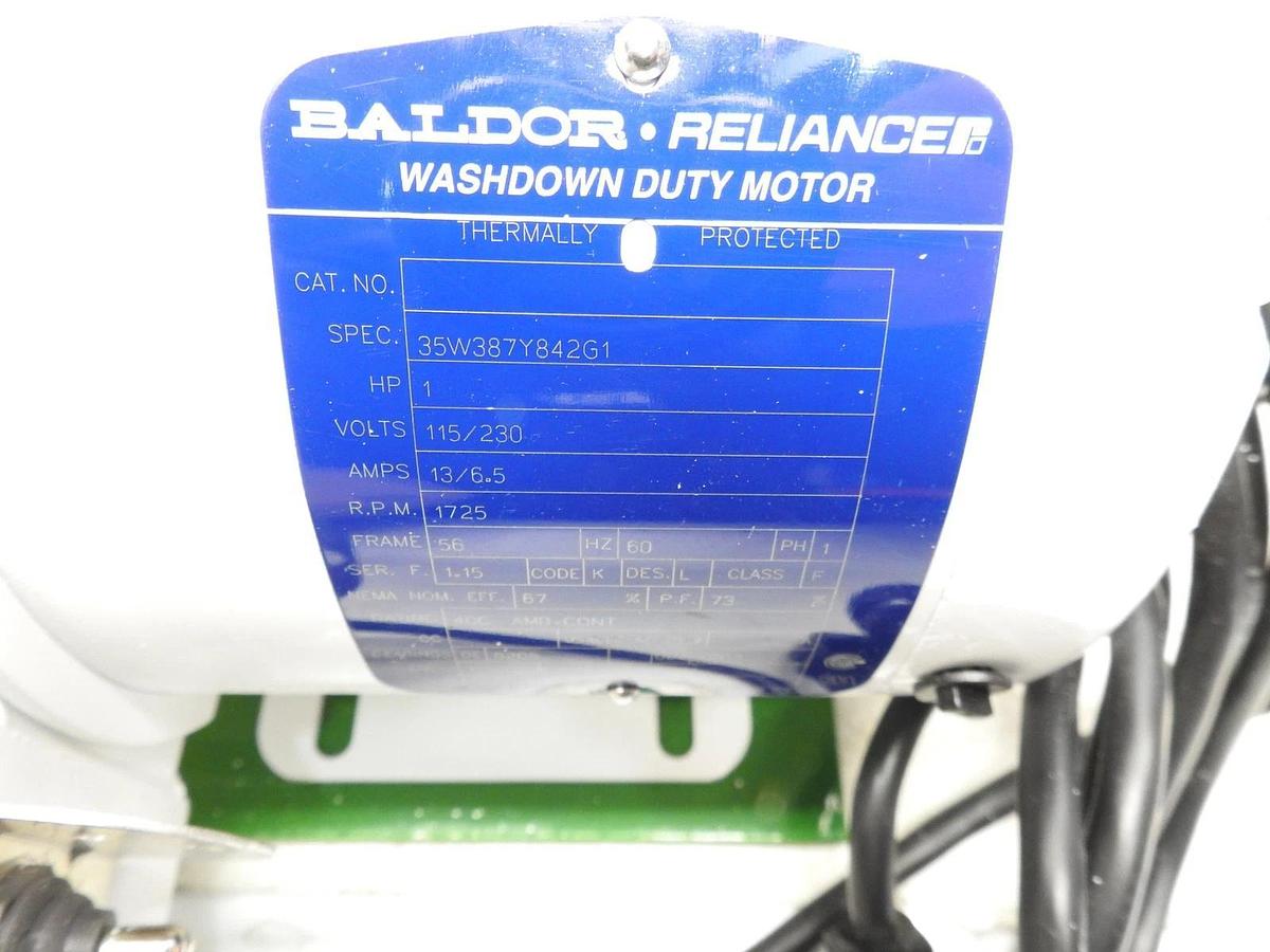 Baldor Reliance Washdown Duty Motor 35W387Y842G1 115/230V 1 HP 1725 RPM 60HZ