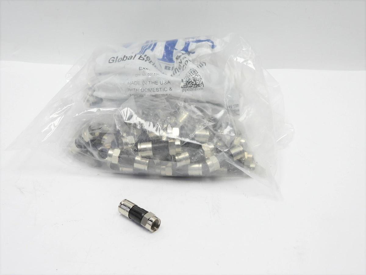 (BAG of100) PPCEX6XLPLUS RG6 Universal Compression Connectors - Free Shipping