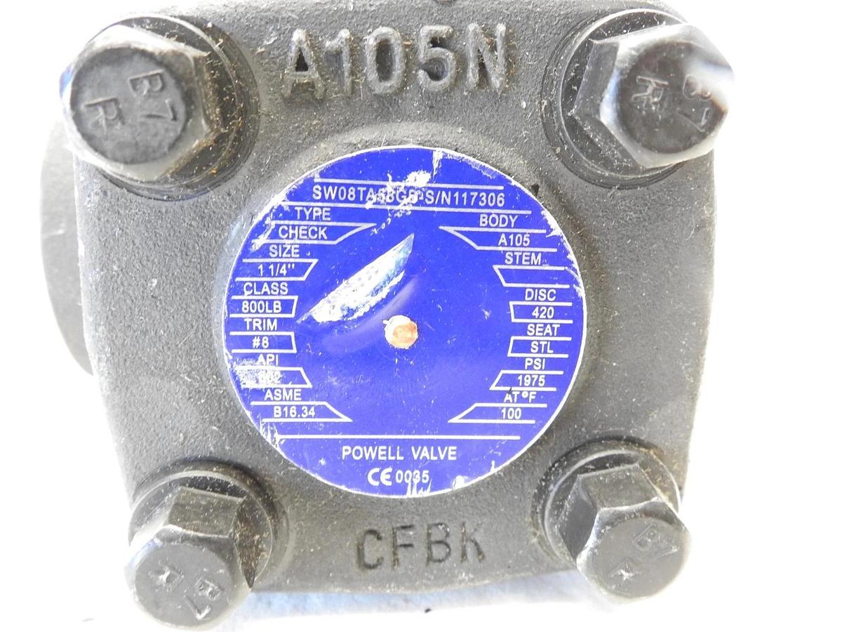 Powell Gate Valve Forged Steel A105N Threaded 1 1/4-800