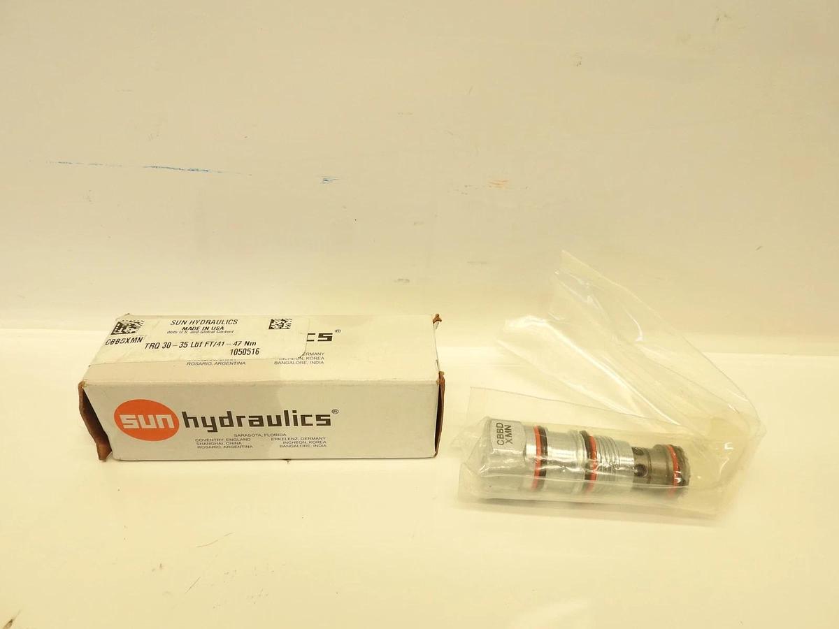 New Oem Sun Hydraulics CBBDXMN CARTRIDGE VALVE TRQ 30-35 LBF FT/41-47Nm