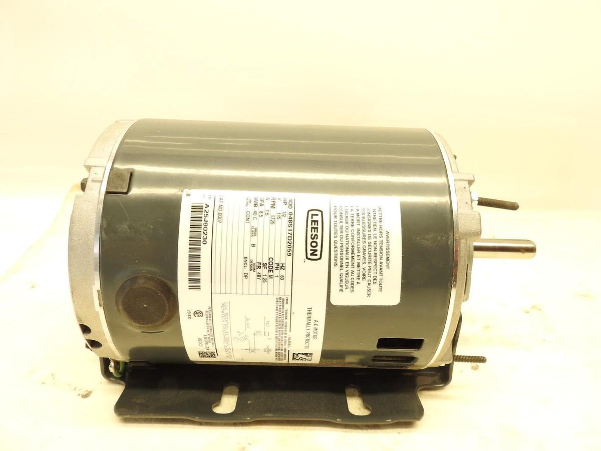 Leeson 048S17d2059 Condenser Fan Motor, 1/2 Hp, 48Y Frame
