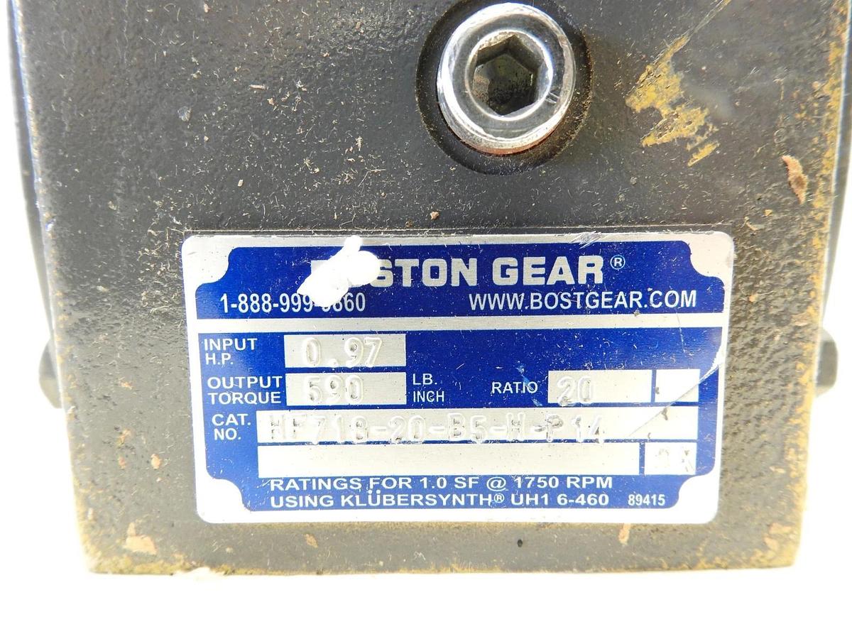 Boston Gear HF718-20-B5-H-P14 Speed Reducer 20:1 New