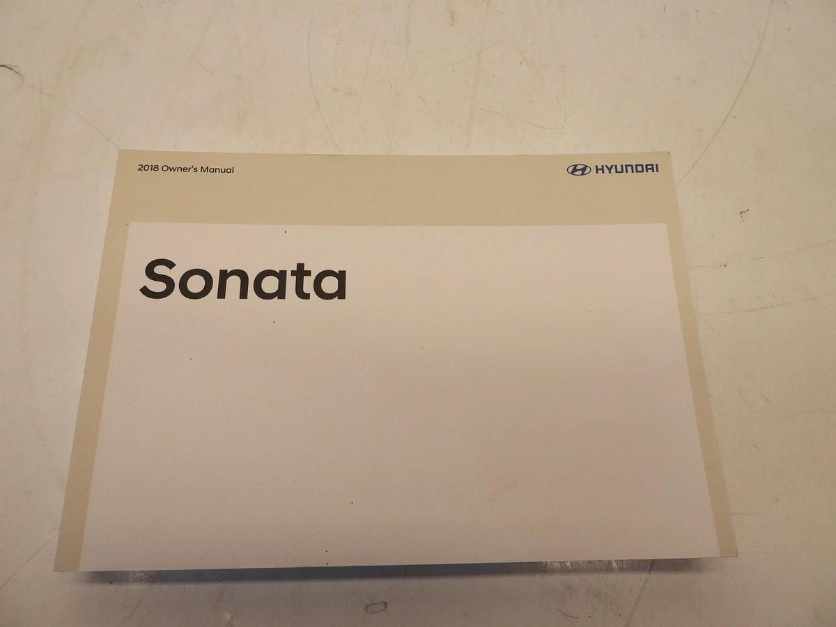 2018 Hyundai Sonata Owners Manual Book W extra key