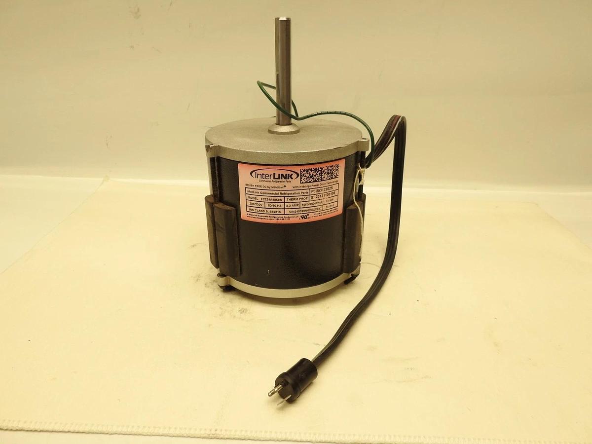 New Genuine Interlink F2224A4859S Evaporator Fan Motor 208/230V 2.3 AMP 1/4 HP