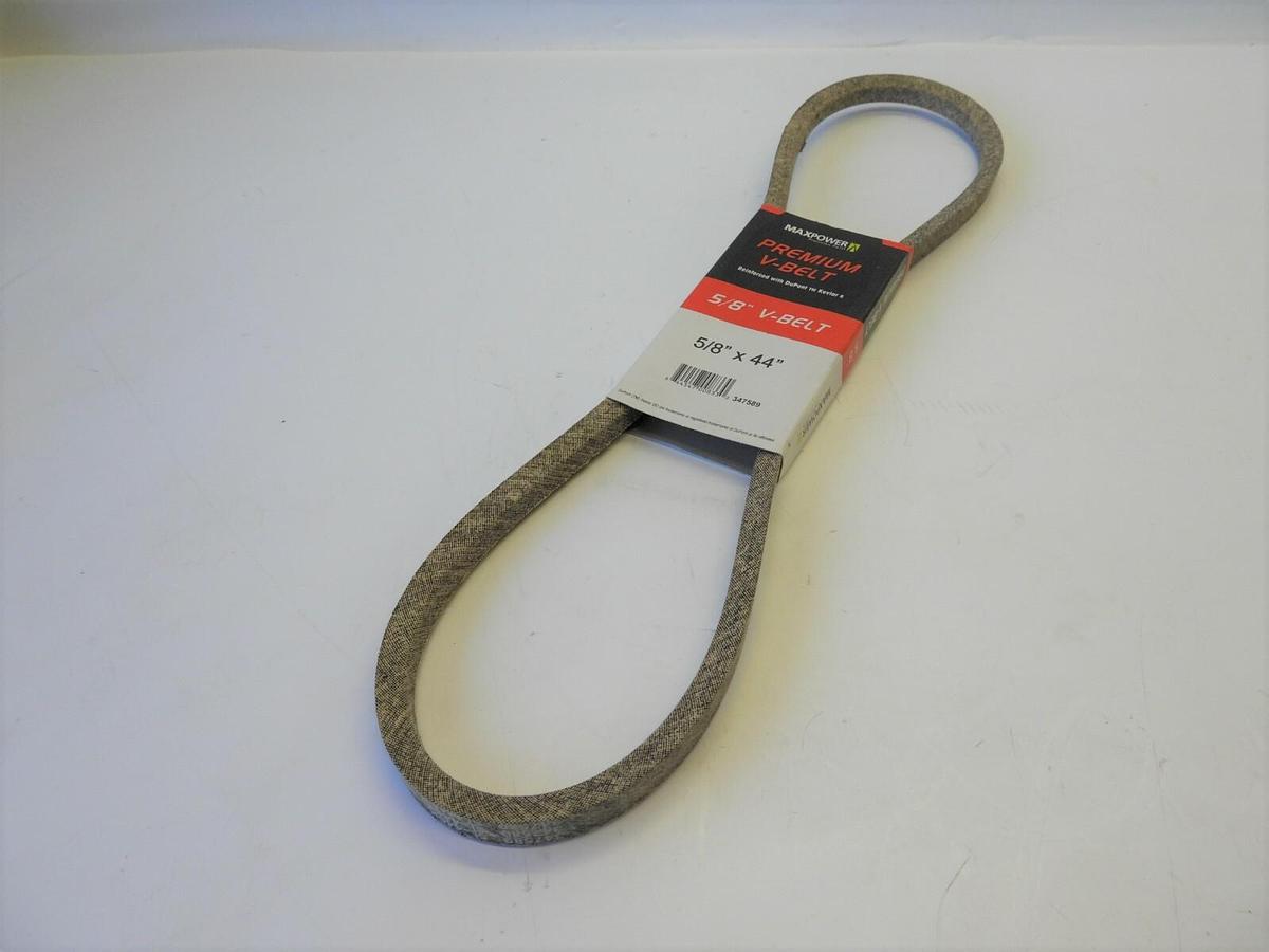 MaxPower 347589 Premium Belt Reinforced with Kevlar Fiber Cords, 5/8" x 44"
