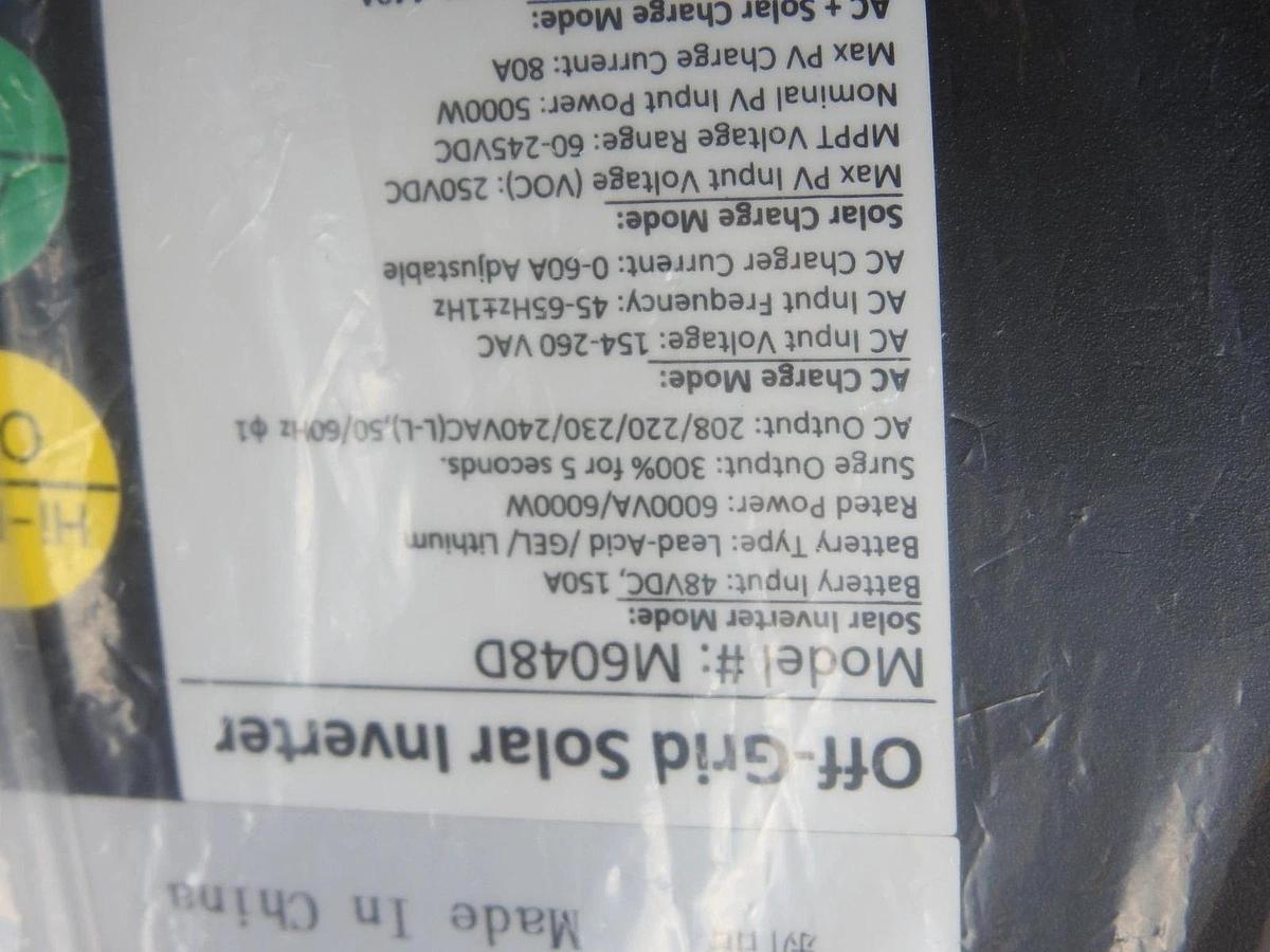 New Genuine Sigineer M6048D Off-Grid Solar Inverter 48VDC,150A 6000W