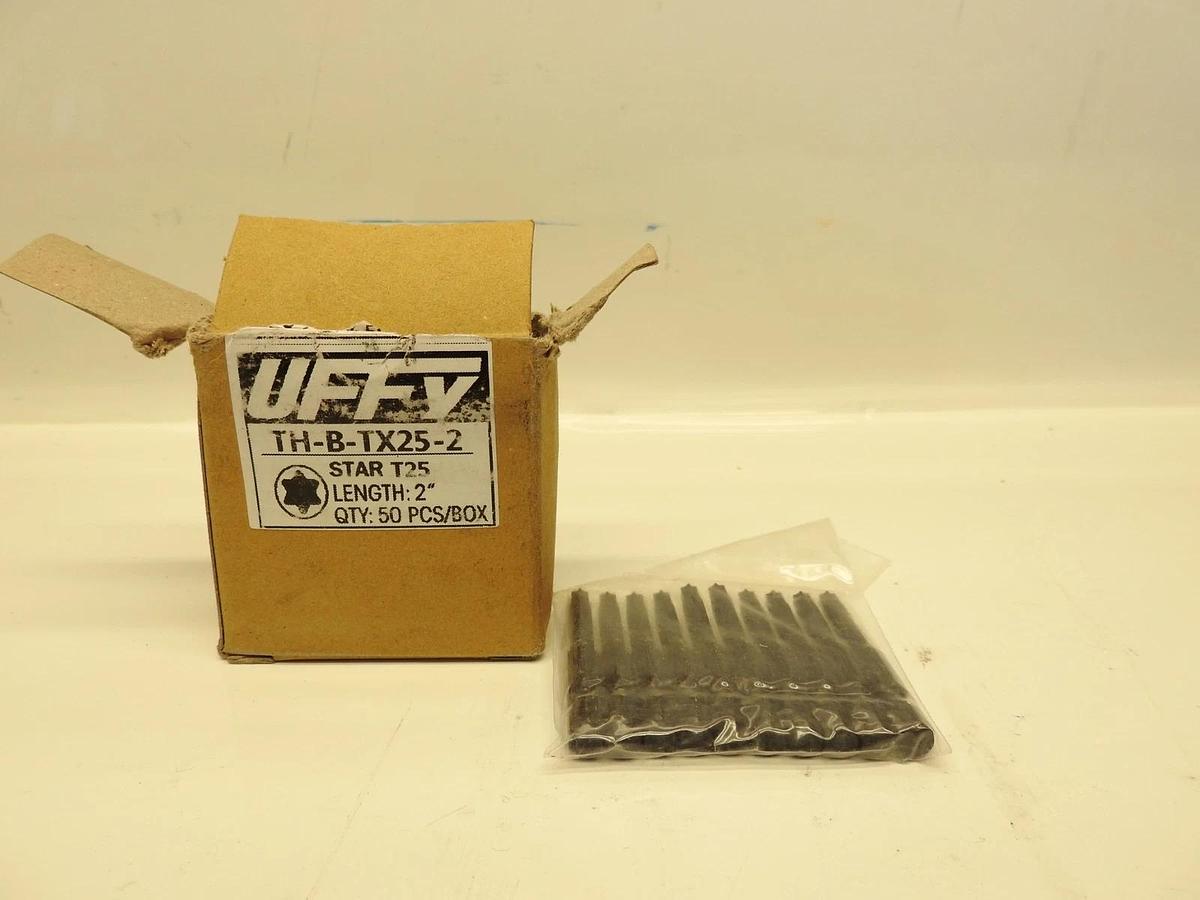 50PK UFFY TH-B-TX25-2  2″ Torx 25 (T25) / Star Power Impact Bit  1/4 Hex
