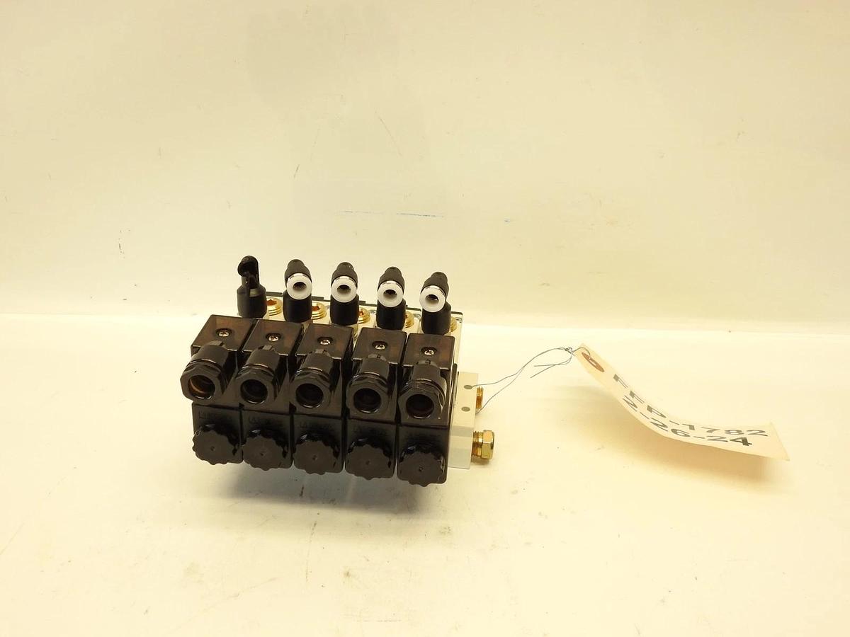 5 Port Pneumatic Solenoid Bank-24V M4V210-08-24VAC New Other