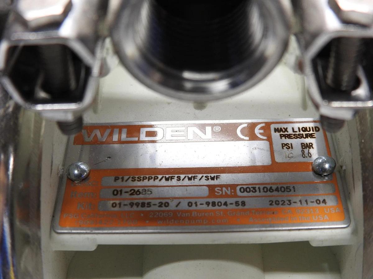 GENUINE WILDEN P1/SSPPP/WFS/WF/SWF AODD PUMP, 0.5" PRO-FLO, CLAMPED STAINLESS ST
