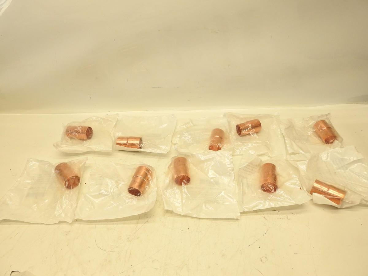 Lot Of 10 Nibco CBCFRHG 1-1/4X1 WROT FTGXC RED CB Copper Reducer, Solder Pressur