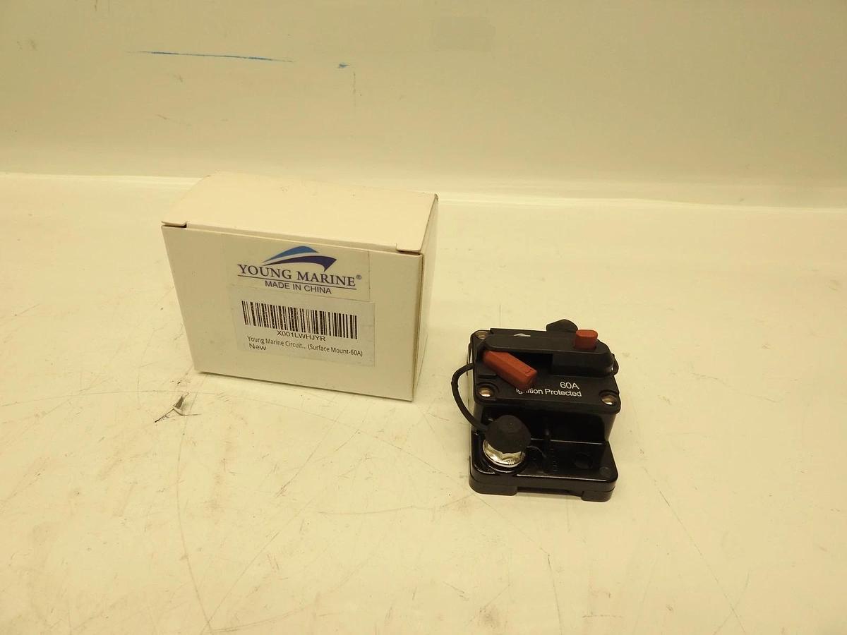 Young Marine Circuit Breaker for Boat Trolling with Manual Reset,Water Proof,12V