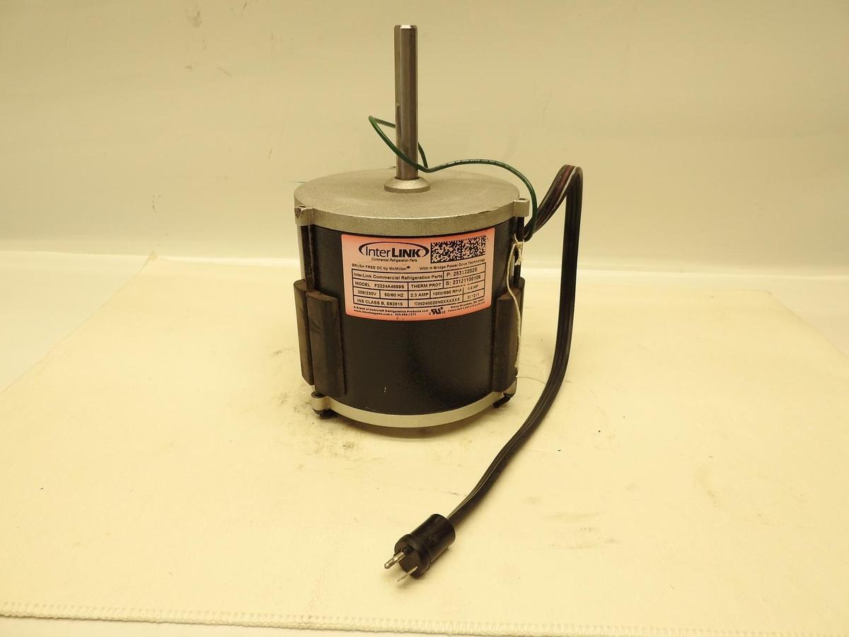 New Genuine Interlink F2224A4859S Evaporator Fan Motor 208/230V 2.3 AMP 1/4 HP