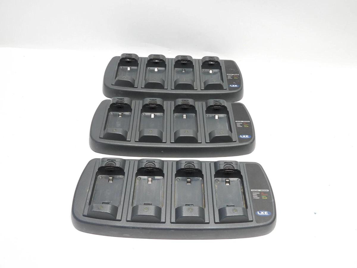 Lot Of 3 LXE MX8A385CHGR4 4-Bay Battery Charger For LXE MX8