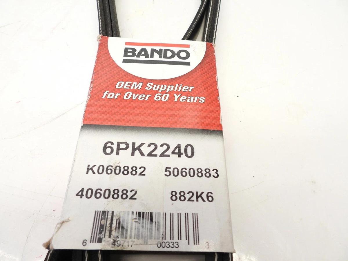 New BANDO 6PK2240 Serpentine Belt-Rib Ace Precision Engineered V-Ribbed Belt