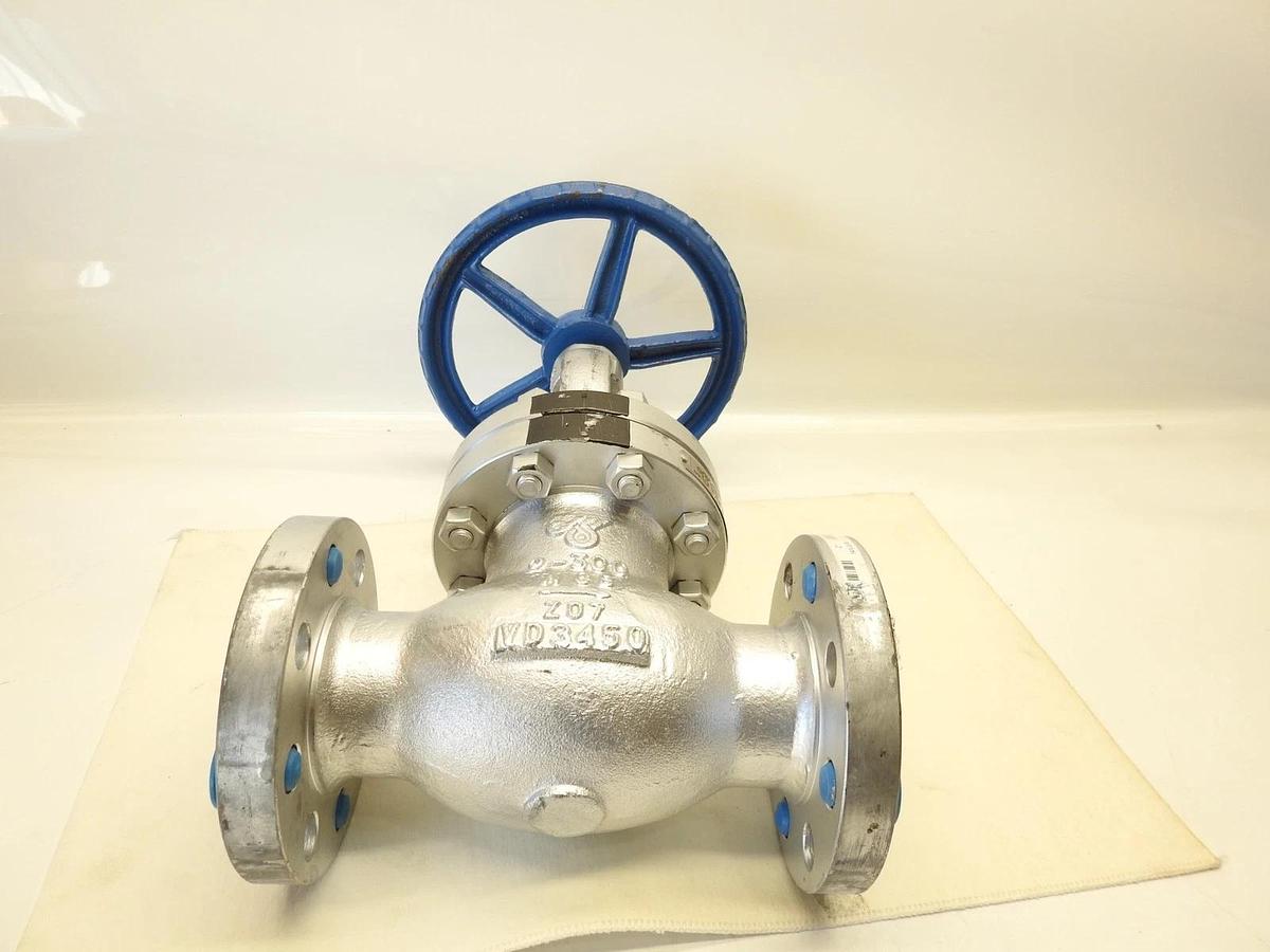 DSI Cast Steel Globe Valve 141LU-N Z07KP23/3 2" Flanged WCB x Stainless Steel Tr