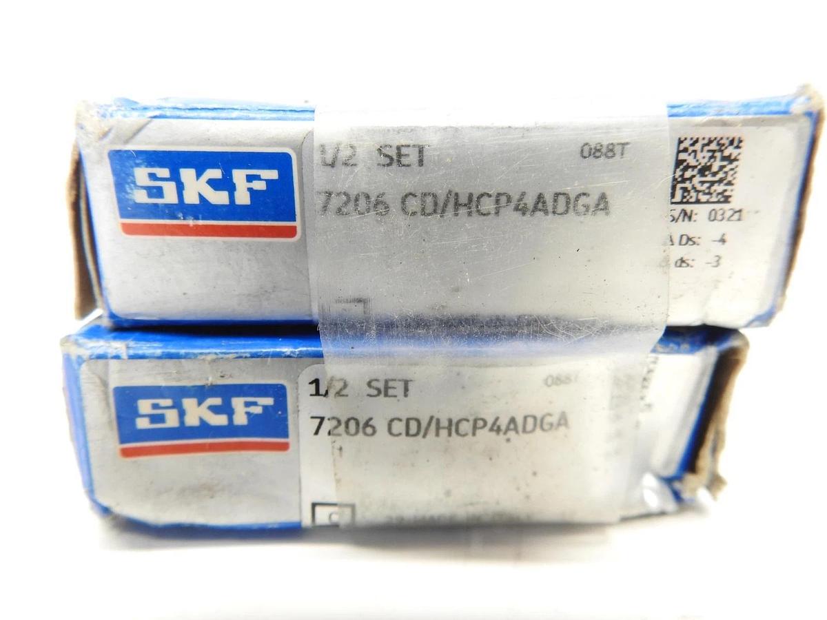 1 NEW SKF 7206 CD/HCP4ADGA SUPER PRECISION BEARING SET NIB