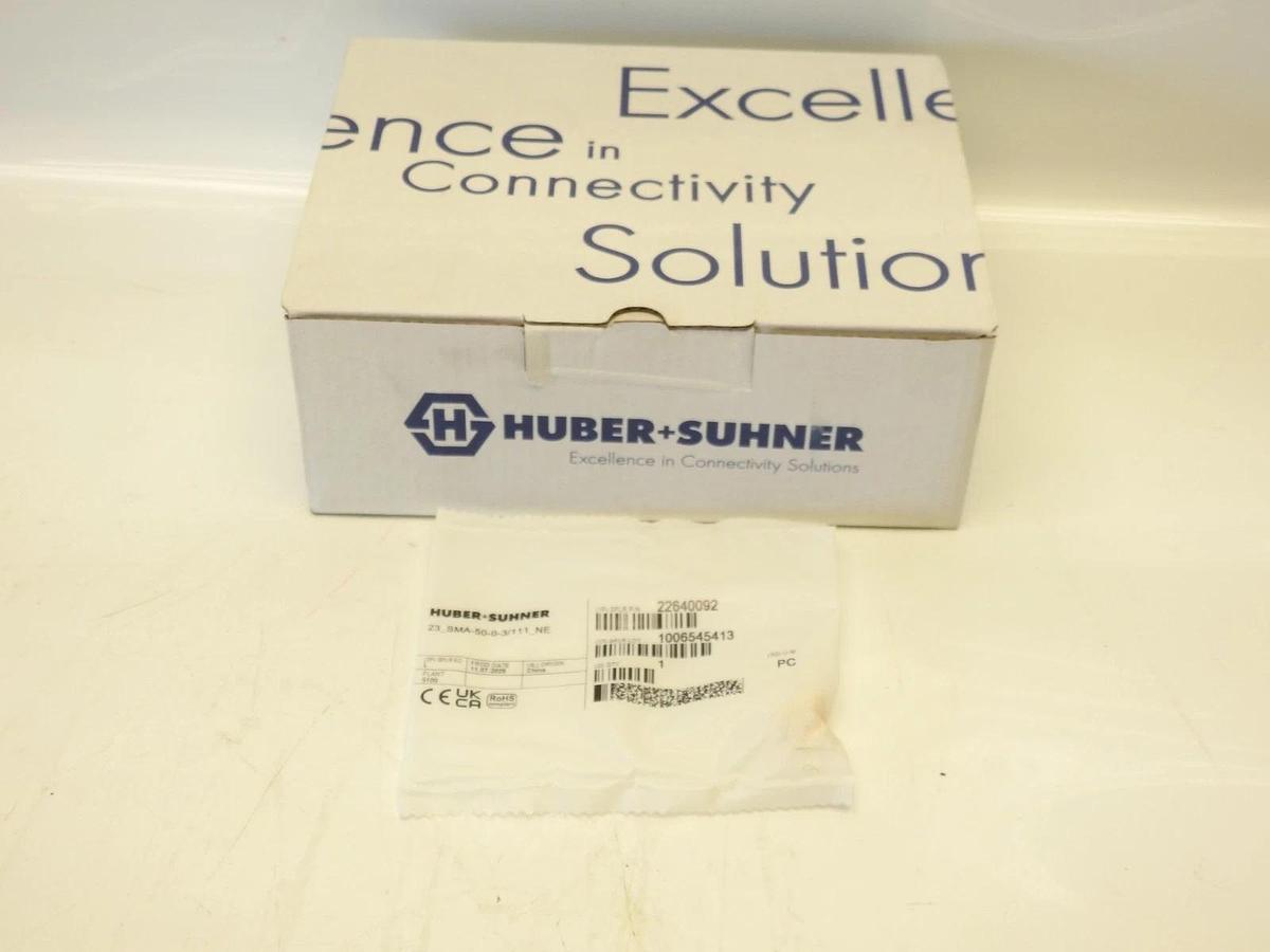Lot Of 40 Huber+Suhner 23_SMA-50-0-3/111_NE COAXIAL CONNECTOR, SMA, 50 Ohm, Stra