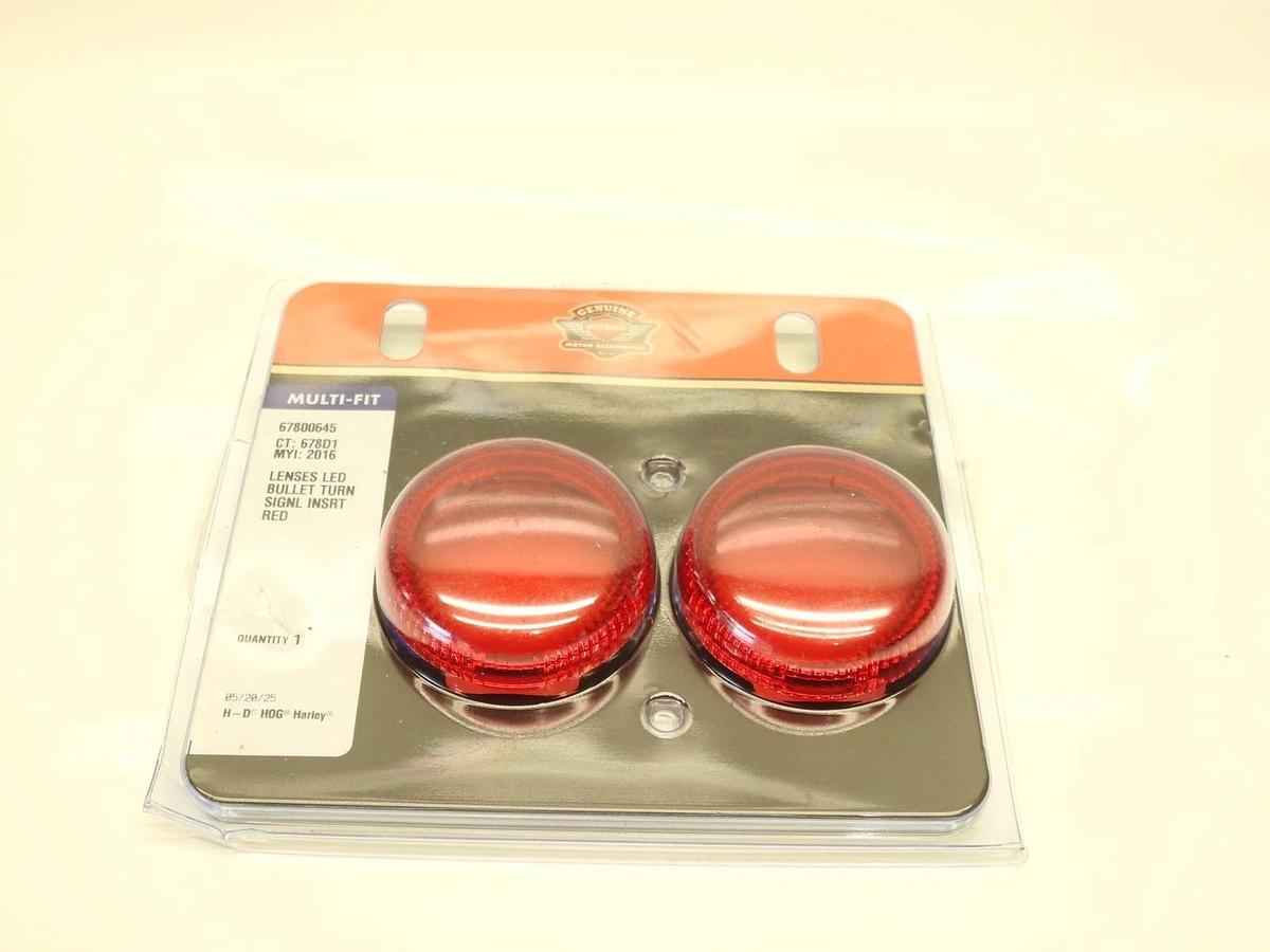 Oem Harley Davidson 67800645 Multi-Fit Lenses LED bullet turn red signal insert