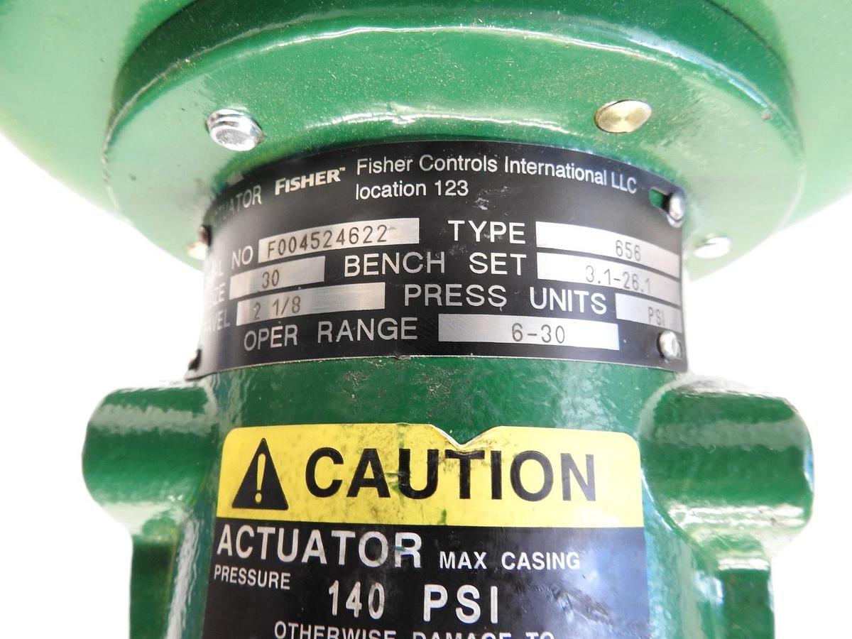New Genuine Fisher Type 656 Actuator Size 30 Bench Set 3.1-26.1 Open Range 6-30